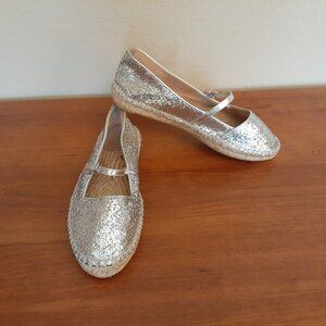 Frances Valintine Glitter Buckle Espadrilles